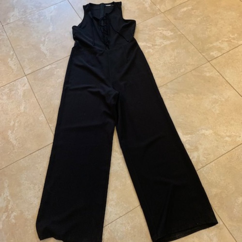 missguided black jumpsuit size 12